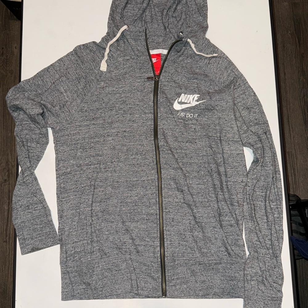 Heather Gray Nike zip up hoodie